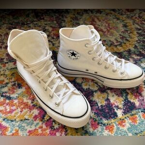 NWOT Converse Cream High-Top Sneakers